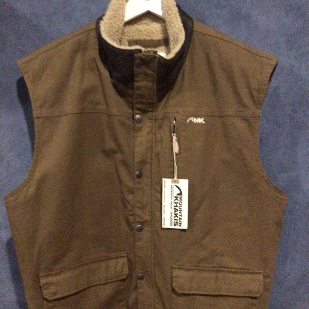 Mountain Khakis M’s Ranch Shearling Vest , XXL, Tobacco color, NWT